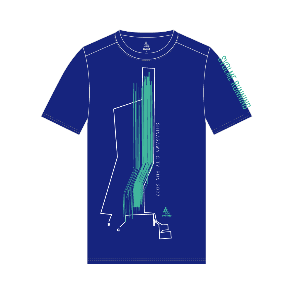 しながわシティラン2027 参加賞Tシャツ フロントデザイン